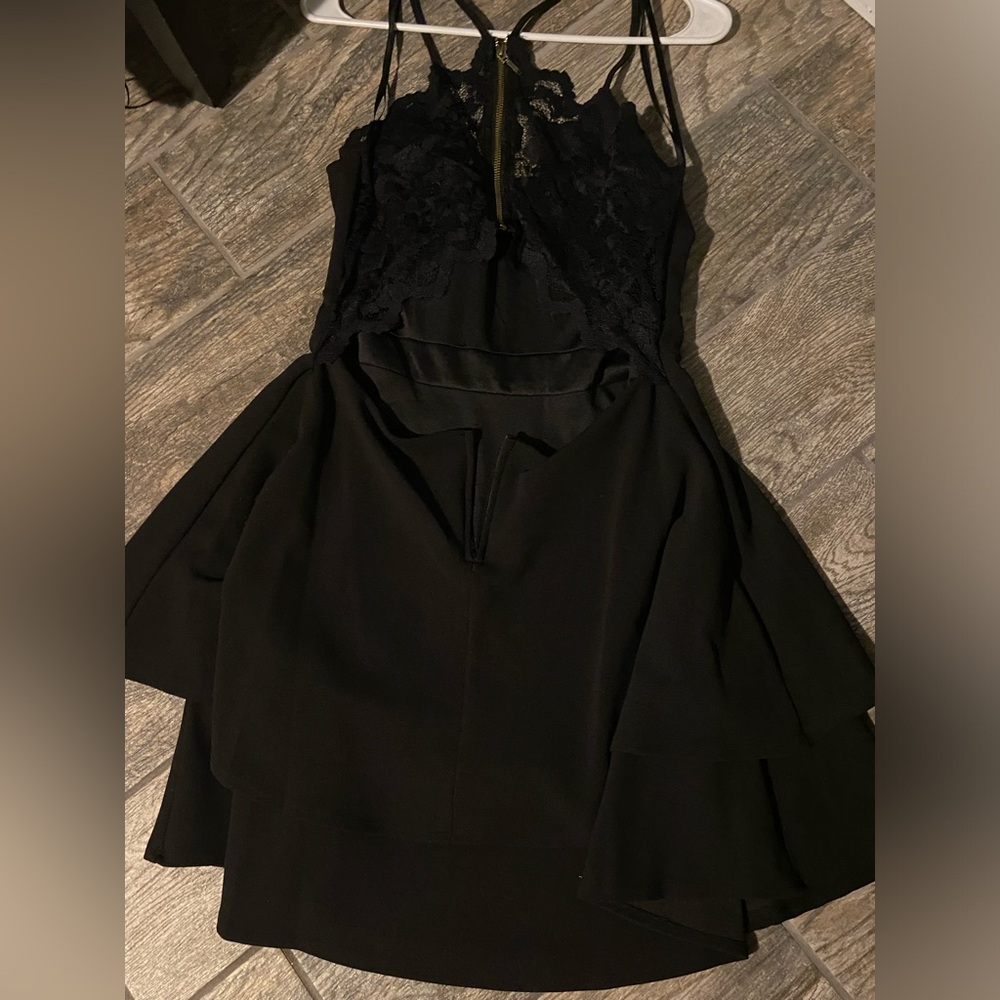 B.Darling black Strappy dress with lace detailing size 13/14